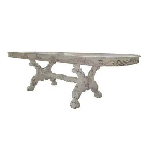 Dresden Dining Table Bone White Finish - Acme Furniture
