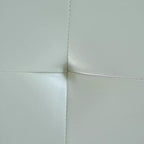 Rechteckiger Stauraum-Ottomane aus Kunstleder mit Knopfheftung 130 cm