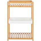 Akio 3 Tier Shelf - Indoor - STG1915 - White/Natural - Safavieh
