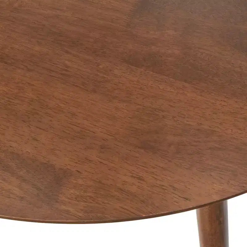 Raylen Mid-Century Modern Runder Esstisch aus Massivholz