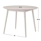 Runder Esstisch aus Kautschukholz 99,99 cm